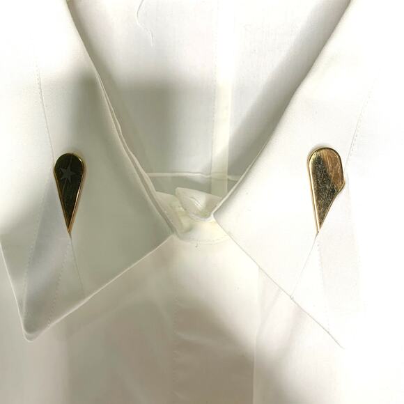 Givenchy M White Collar Stay Poplin Blouse Removable Stays Womens - Picture 7 of 10